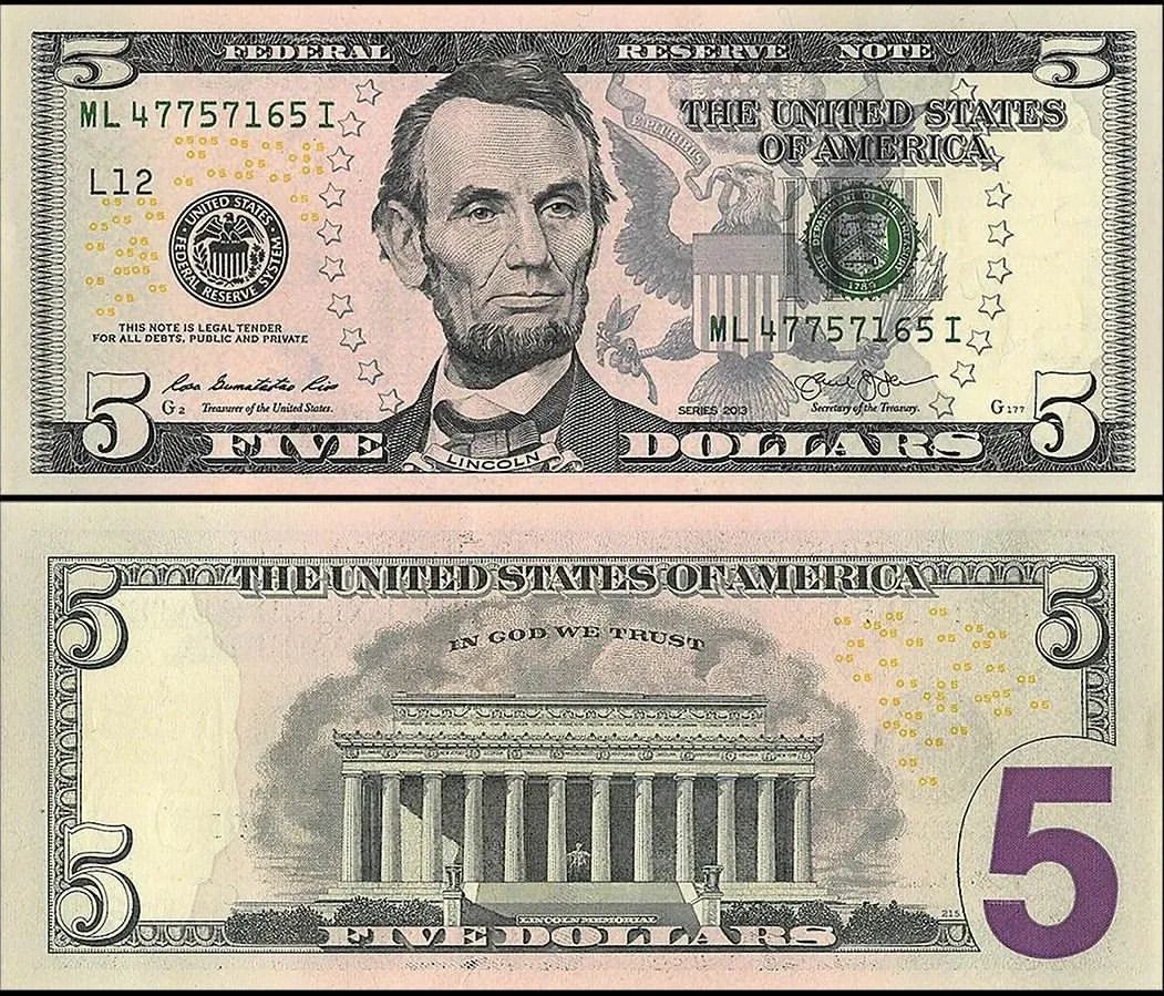 Fake 5 Dollar Bill Fake 5 Dollar Bill
