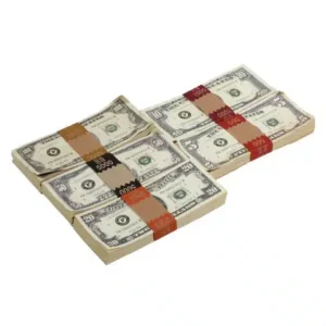1980 Series Mix $18,500 Aged Full Print Prop Money Bundle for Sale