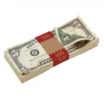 1980 Series $5 Aged $500 Full Print Prop Money Stack