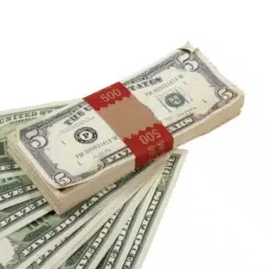 1980 Series $5 Aged $500 Full Print Prop Money Stack