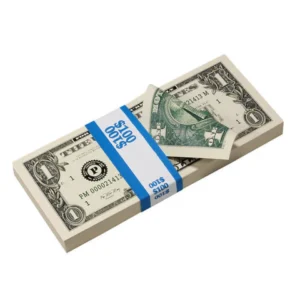 1980 Series $1 Full Print Prop Money Stack