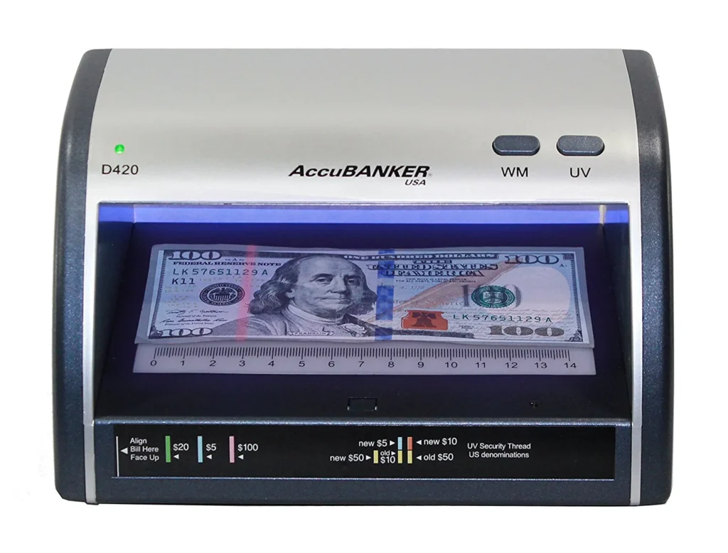 AccuBANKER LED420 Counterfeit Bill & Card Detector, 110V